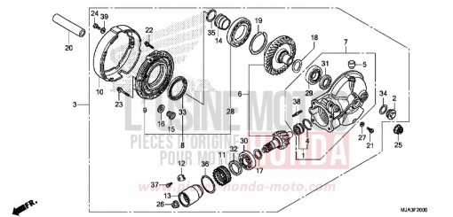 FINAL DRIVEN GEAR VT750C2SD de 2013